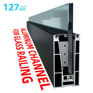 Escadas De Alumínio Com Groove Design Vidro Railing Clamp Balaustrada Vidro Railing Alta Qualidade e Estável - Product Image 1