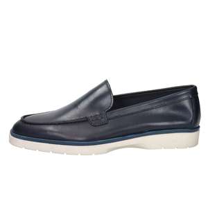 Mocasines de Cuero para Hombre Gino Tagli, Color Azul, Talla 42, Zapatos de Vestir Cómodos - Product Image 1