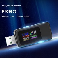 Kewei detektor pengisi daya USB Digital, pendeteksi pengisi daya USB Tester layar warna Voltmeter dengan tampilan Digital