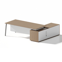 Plan de conception gratuit pour bureau de direction en bois en forme de L pour PDG, directeur général, manager - Table de bureau exécutive extensible, mobilier de bureau moderne