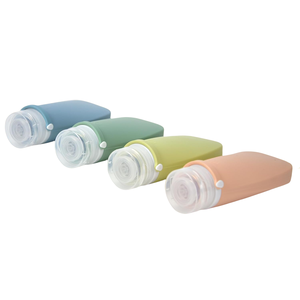 Kit de bouteilles de voyage souples et écologiques anti-fuite 4-en-1 personnalisées 90/60 ml, distributeur de bouteilles en silicone pour avion - Product Image 5