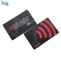 1K PVC NFC 13,56 MHz RFID-Blockierender Kreditkartenschutz mit Chip Anti-Scan-Signal Plastikkarte