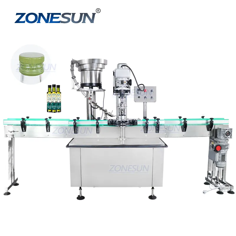 ZONESUN ZS-XG440C automatische Weinflasche Ropp Metalls chloss Aluminium kappe Crimp kappe Maschinen versorgung