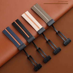 Bracelet de montre en cuir de luxe avec boucle pliante pour Samsung Galaxy Watch 4 5 <span class=keywords><strong>Pro</strong></span> <span class=keywords><strong>Classic</strong></span> 20 mm, bracelet en tissu pour Huawei <span class=keywords><strong>GT2</strong></span> 3 - Product Image 6