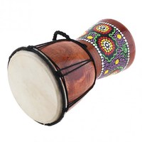 Tambour djembé africain de 6 pouces, sculpté à la main, en bois massif, peau de chèvre, instrument de musique traditionnel, instrument de percussion