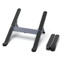Support universel portable et réglable en alliage d'aluminium pour ordinateur portable et tablette, gris argenté, stable, haute capacité de charge, avec refroidissement – Fournisseur d'usine