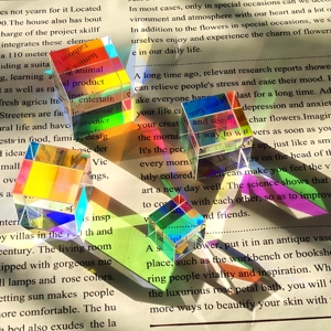 Gekleurde rechthoekige prisma's Optisch glas X-cube Type 10*10*10mm Meerkleurig kleurenfotografisch projectiekristal - Product Image 1