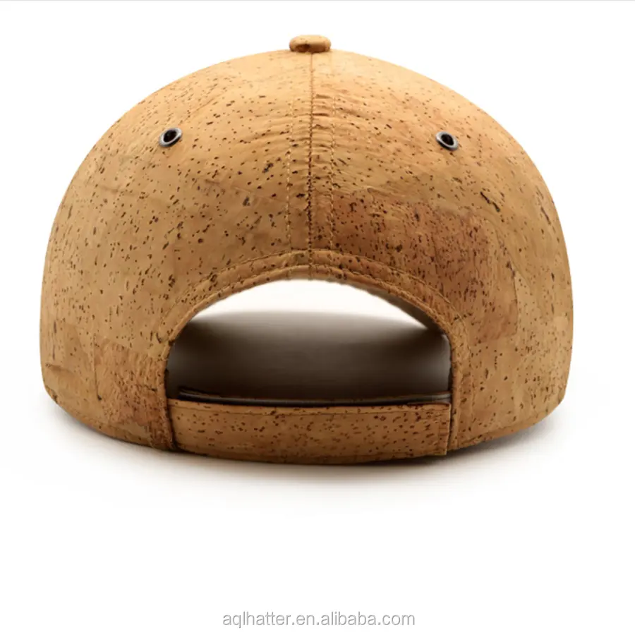 Topi Bisbol Kayu Kustom Topi Baseball Keren Modis Topi Cork Kulit Imitasi untuk Pria