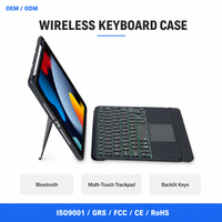 Clavier sans fil pour iPad 10.2 10.5 pouces 2022, style ordinateur portable, en cuir PU + ABS, avec rétroéclairage et support réglable, modèle 127
