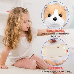 Elektronik Pet peluş yorgan oyuncak interaktif köpek yürüyüş havlayan kuyruk sallayarak germe arkadaşı çocuklar için - Product Image 2