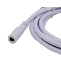 Câble d'extension DC blanc 2.1mm X 5.5mm compatible avec l'adaptateur DC 12V CCTV caméra de sécurité câbles et fils de caméra IP