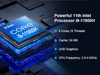Mini PC Generasi Terbaru dengan Intel Core I7, Dukungan 4k Murah M1-i7-9850H DDR4 untuk Bisnis untuk Kantor untuk Game