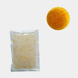 100g película transparente embalaje cuatro lados sello naranja cristal gel de sílice desecante