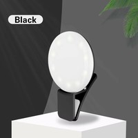 Mini Lumière Annulaire LED Rechargeable pour Selfie avec Flash pour Photographie de Téléphone Portable