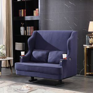 Canapé de cinéma moderne minimaliste en tissu, deux places, avec porte-gobelets, pour utilisation dans un salon ou une chambre. - Product Image 5