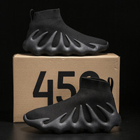 Chaussures pour hommes et femmes, style international, grande taille, tricotées, respirantes, mocassins, chaussures chaussettes tendance style pieuvre, couleur unie