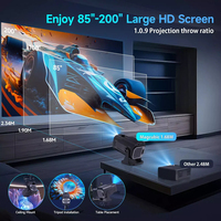Mini projecteur portable HY320 4K Android avec Wifi, écran miroir, projecteur hybride 4K portable