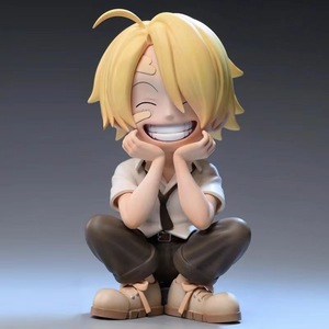 Venta al por mayor: Figuras de PVC XinS versión Q de Luffy, Zoro y <span class=keywords><strong>Sanji</strong></span>, muñecos de moda para decoración de coches, modelos de 14 años de duración. - Product Image 5