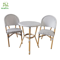 Ensembles de table et de chaise d'extérieur ronds de style nordique français de balcon de ménage pour le porche d'entrée de cafétéria