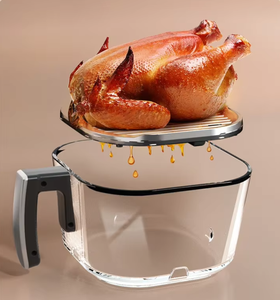 Friteuse à air chaud multifonctionnelle 2026, nouveau modèle tendance, écran tactile visuel et vocal, sans huile, avec revêtement intérieur en verre amovible pour usage domestique - Product Image 5