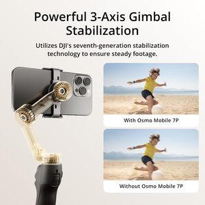 Stabilisateur de cardan <span class=keywords><strong>Osmo</strong></span> Mobile 7P <span class=keywords><strong>pour</strong></span> <span class=keywords><strong>iPhone</strong></span>/Android 3 - Suivi natif, Suivi IA, Lancement rapide, Édition en un clic, Intégré - Product Image 3