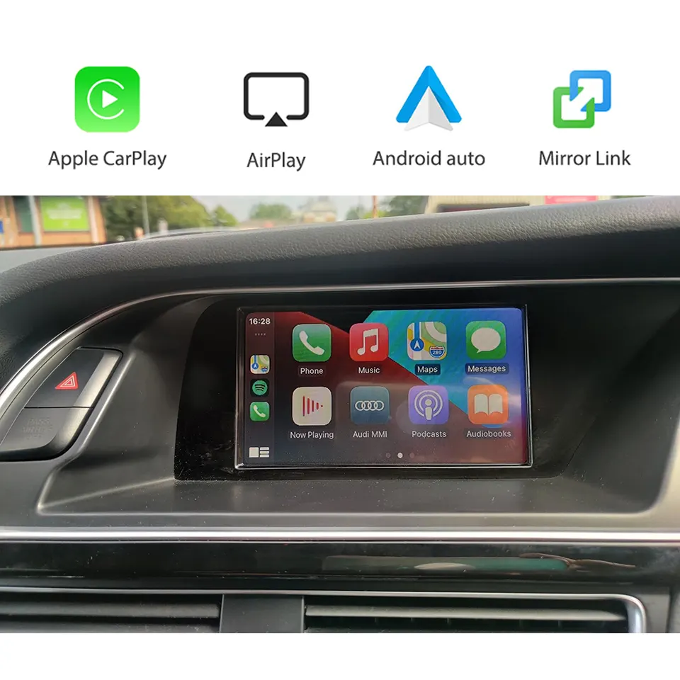 Schermo di fabbrica Retrofit Android Auto IOS Apple CarPlay per AUDI A4 A5 Q5 senza modulo di interfaccia Video MMI Carplay Wireless