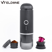 Machine à expresso portable nouvelle génération, 19 bars de pression, double usage (capsules et café moulu), pour les voyages, le camping et la randonnée