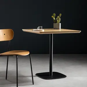 Top ristorante usa tavolino set tavolino di lusso set tavolino moderno in legno di olmo nero in vendita