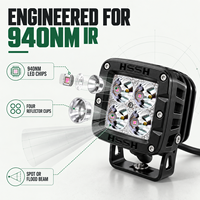 Lumière de travail LED infrarouge HSSH 940nm 12W, projecteur IR IP68 IP69K 9-36V, vision nocturne, lumière auxiliaire pour camion, SUV, ATV, UTV