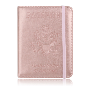 Portefeuille de voyage en cuir PU avec logo personnalisé Cowherd, bande élastique tendance, porte-<span class=keywords><strong>passeport</strong></span>, protection RFID - Product Image 3