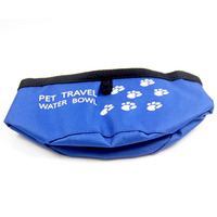 Bol pliable pour chien, qualité alimentaire, étanche, portable, pour nourriture et eau, avec mousqueton, léger