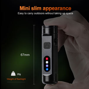 WOSEN Red White Blue Cob Side <b>Light</b> Magnetic Tail Cap Clip <b>Mini</b> Portable Type C Rechargeable IP65 Waterproof <b>LED</b> Flashlight - Product Image 4