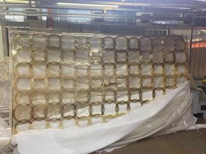 <span class=keywords><strong>Luxury</strong></span> Dubai Customized Trang Trí Phòng Divider Màn Hình Panel Nhôm Golden <span class=keywords><strong>Screen</strong></span> Phân Vùng - Product Image 6