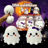 Anti-stress souple en forme de fantôme sur le thème d'Halloween, mignon et kawaii, Nexhao, couleur personnalisable
