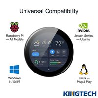 Écran tactile circulaire LCD industriel Kingtech OEM HMI 7 pouces 1080x1080 HD-MI Raspberry Pi Module à cadre ouvert
