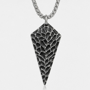 Collar con colgante de flecha de acero inoxidable yunique para hombre, diseño geométrico, 3x60cm, colgante individual, joyería, accesorio de moda - Product Image 1