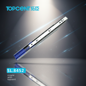 Rieles deslizantes <span class=keywords><strong>para</strong></span> <span class=keywords><strong>cajones</strong></span> con rodamientos de bolas extraíbles, guías telescópicas de triple extensión <span class=keywords><strong>para</strong></span> cajas de almacenamiento y muebles - Product Image 6