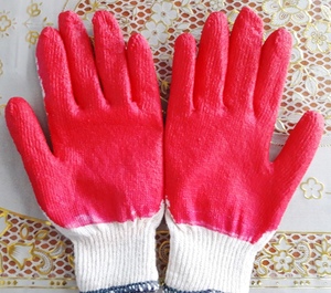 Chất Lượng Cao Hot Bán Cao Cấp An Toàn Găng Tay Việt Nam Nửa Tráng Đan Găng Tay Bông Với Cao Su Cọ Dụng Cụ Tay - Product Image 4