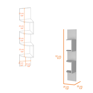 Rosebud Corner Floating Shelf 4 Tier Modern Wall Mount <b>Storage</b> Unit <b>For</b> Living Room Bedroom Office Decor - Product Image 3