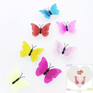 สติ๊กเกอร์ติดผนังรูปผีเสื้อเรืองแสง 3 มิติ สีสันสดใส ขนาดเล็ก - Product Image 4