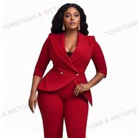Robes de grande taille sans manches costumes de bureau pour femmes costume d'affaires 2 pièces ensemble formel pour femmes africaines costumes d'église de grande taille pour femmes