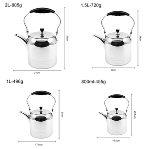 800ml/1L/1.5L/2L Stainless Steel Pitcher Milk Water Pitcher Large Capacity Teapot <b>Set</b> with Lid for Beverages Coffee <b>Tea</b> - Product Image 2