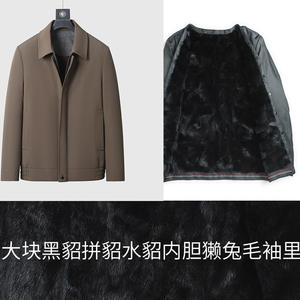 Abrigo Corto de Invierno para Hombre Parker 2025 con Forro de Visón Desmontable y Solapa Corta, Nuevo Modelo con Pelaje - Product Image 6