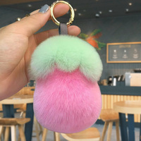 Porte-clés en peluche de lapin aubergine en peluche super doux de 10 cm pendentif ours de voiture porte-clés porte-monnaie mignon jouet en peluche cadeau porte-clés