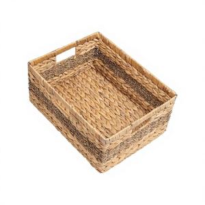 Ecoka Customized <b>Wicker</b> Water Hyacinth Multifunction <b>Storage</b> <b>Baskets</b> for Home Kitchen Decor Eco-Friendly Vietnam Made - Product Image 1