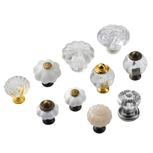 Crystal Acrylic Furniture <b>Knob</b> Round Single Hole Modern Minimalist <b>Drawer</b> Cabinet Handle - Product Image 5