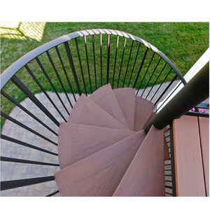 บันไดแบบเกลียวเหล็กแบบโมดูลาร์ทันสมัยชุดบันไดเกลียวกลางแจ้งแบบอุตสาหกรรมทนทานเคสบันไดเกลียวภายนอก - Product Image 5