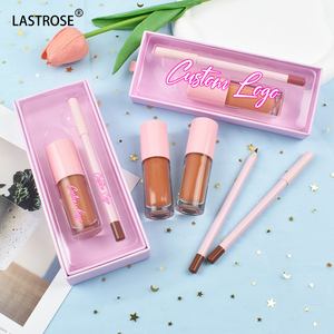 Maquillaje Matte Liquid Lipstick Set Haz tu propio logotipo Pink Nude Clear Lip Gloss Lip Liner Combos Set Lip Gloss Set <span class=keywords><strong>Kit</strong></span> - Product Image 5