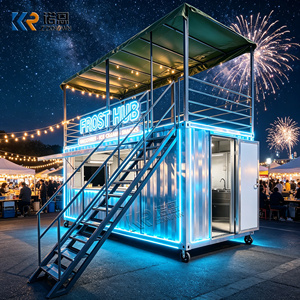 Moderne zeecontainer met kioskdesign, aangepaste lay-out, modulair restaurant - Product Image 1