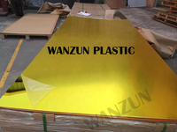 Plaque acrylique miroir dorée 2 mm 3 mm pour découpe laser, panneau plastique miroir PMMA incassable